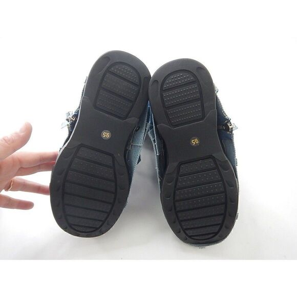 Yolkomo Women's Fold Over Knee High Denim Boots with Zipper Lock, Size 9.5 - Picture 5 of 7